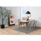 ACT NORDIC Emilia spisebordsstol, m. armln - lysegr polyester og natur eg
