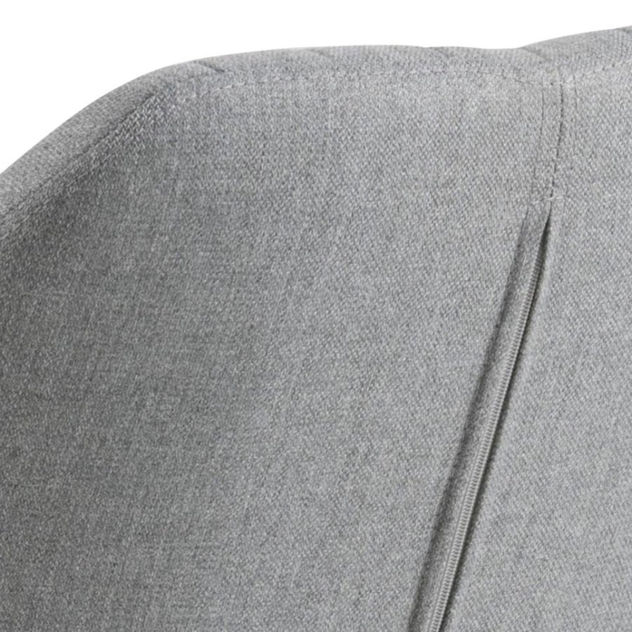 ACT NORDIC Emilia spisebordsstol, m. armln - lysegr polyester og natur eg