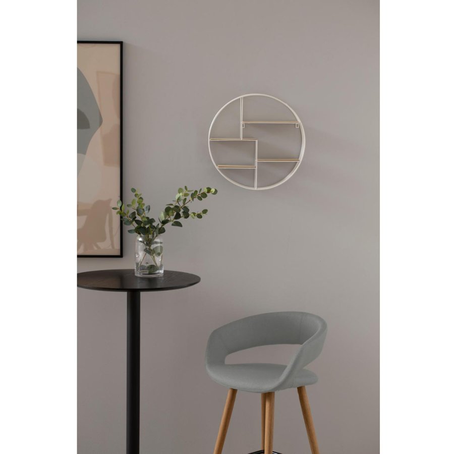 ACT NORDIC Grace barstol, m. rygln, armln og fodsttte - lysegr polyester og natur eg