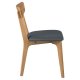 ACT NORDIC Taxi spisebordsstol - mrkegr polyester og natur eg