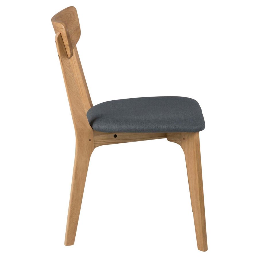 ACT NORDIC Taxi spisebordsstol - mrkegr polyester og natur eg