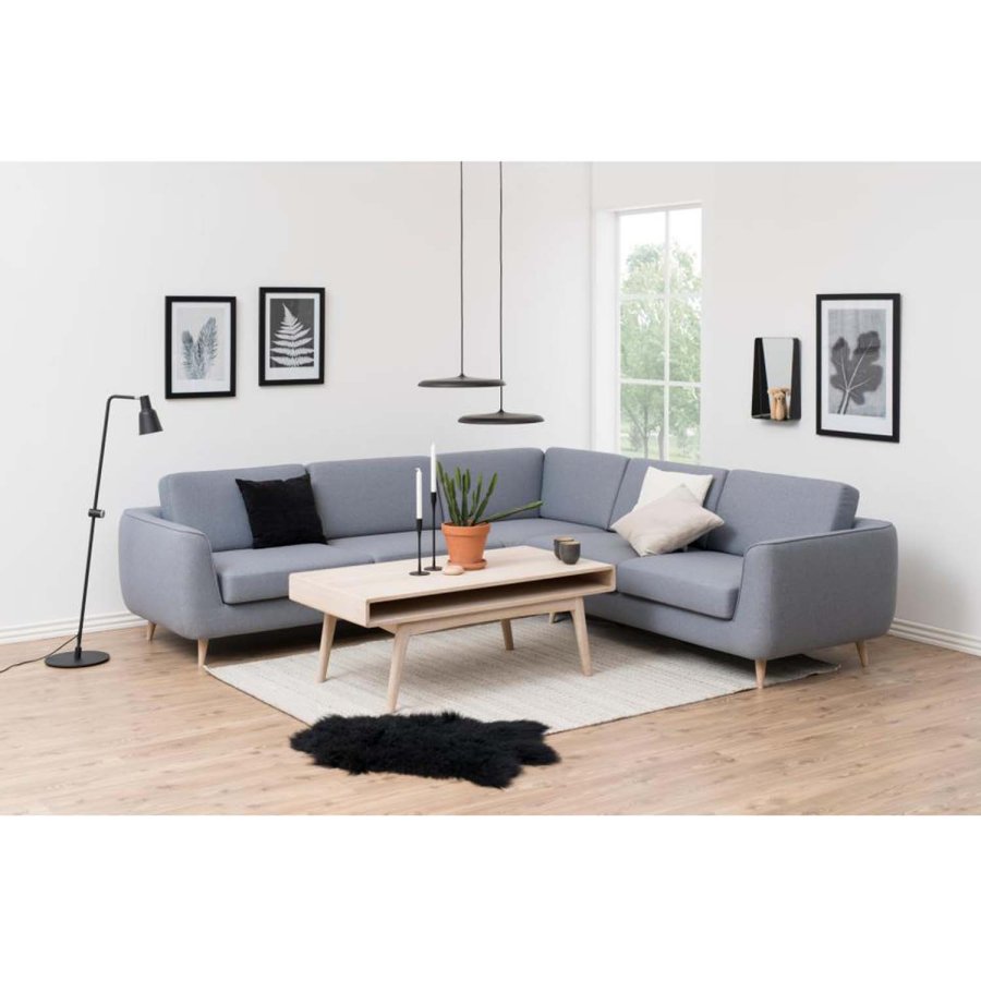 ACT NORDIC Marte sofabord, m. 1 rum - hvidpigmenteret egefinér og eg (130x70)