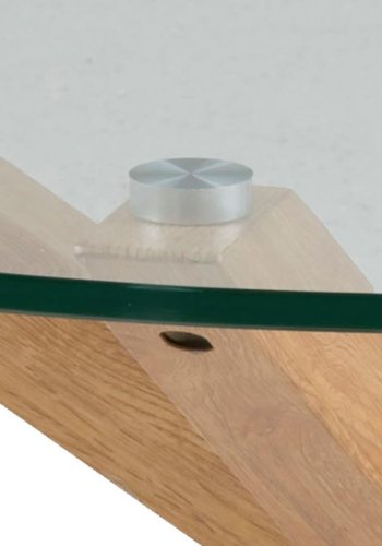 ACT NORDIC Heaven sofabord, rund - klar glas og egefolie metal (82)