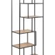 ACT NORDIC Seaford bogreol - vild eg/sort metal, 4 hylder 