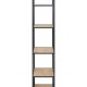 ACT NORDIC Seaford bogreol - vild eg/sort metal, 4 hylder 