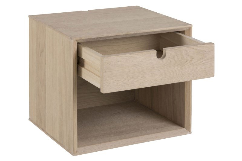 ACT NORDIC Century natbord - egetrsfiner, m. 1 skuffe, kan ophnges