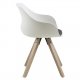 ACT NORDIC Tina spisebordsstol m. hynde - hvid/natur, plastik/gummitr 