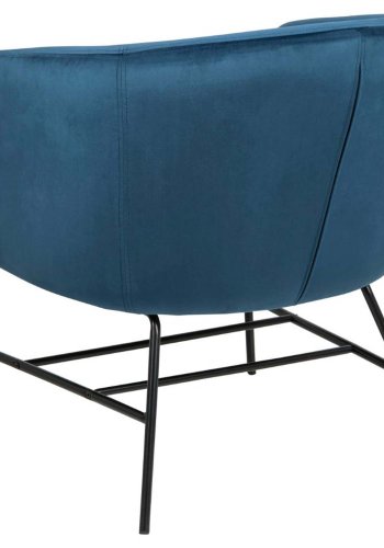 ACT NORDIC Ramsey lnestol - bl polyester og sort metal