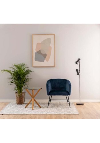 ACT NORDIC Ramsey lnestol - bl polyester og sort metal