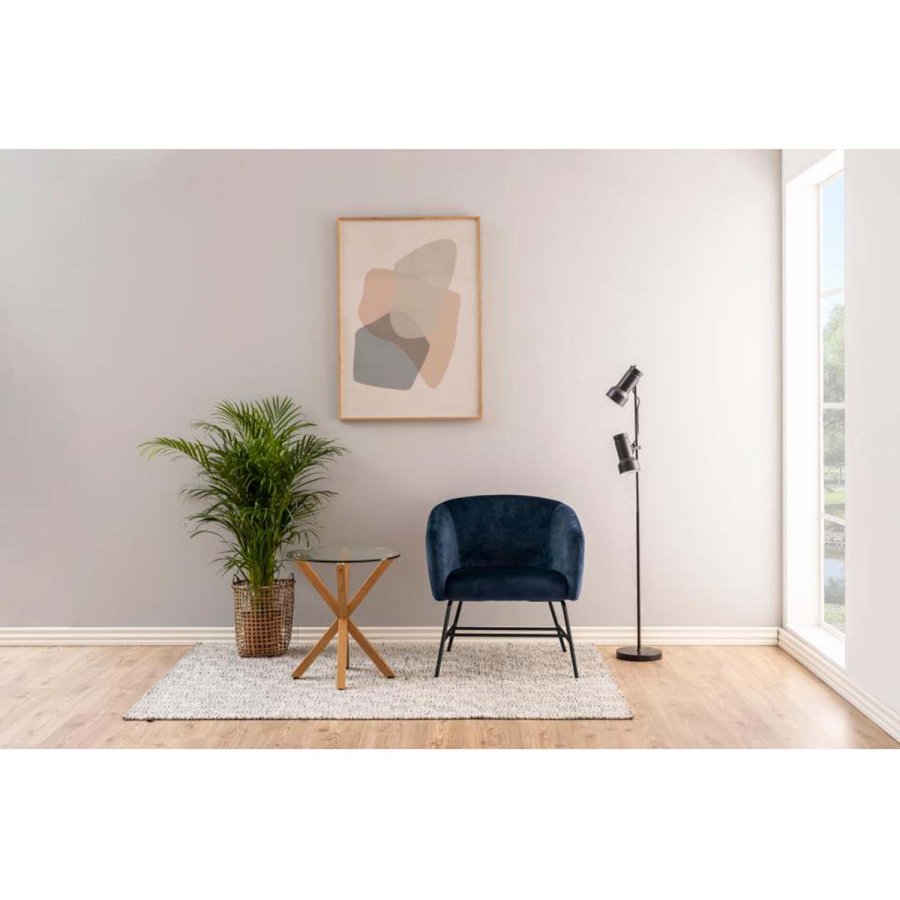 ACT NORDIC Ramsey lnestol - bl polyester og sort metal