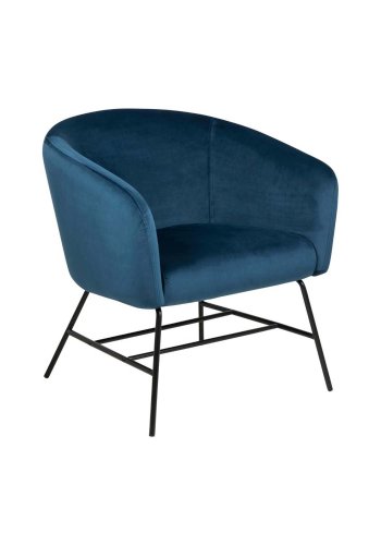 ACT NORDIC Ramsey lnestol - bl polyester og sort metal