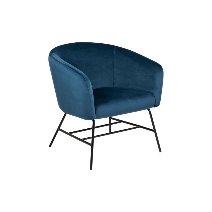 ACT NORDIC Ramsey lnestol - bl polyester og sort metal