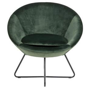 ACT NORDIC Center loungestol - grn polyester og sort metal