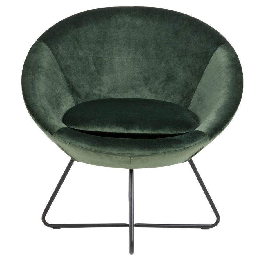 ACT NORDIC Center loungestol - grn polyester og sort metal