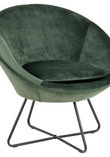 ACT NORDIC Center loungestol - grn polyester og sort metal