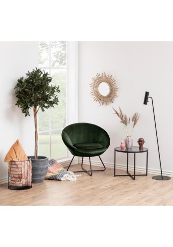 ACT NORDIC Center loungestol - grn polyester og sort metal