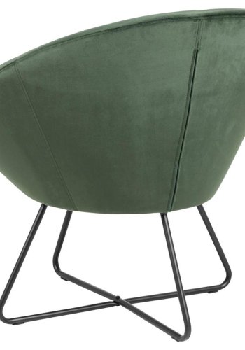 ACT NORDIC Center loungestol - grn polyester og sort metal