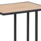 ACT NORDIC Seaford laptop table paper wild Tr (massiv egetr)  3, base metal rough powder coated, matt black, 5 L:43 W:35 H:63 cm