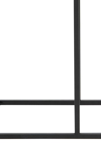 ACT NORDIC Seaford laptop table paper wild Tr (massiv egetr)  3, base metal rough powder coated, matt black, 5 L:43 W:35 H:63 cm