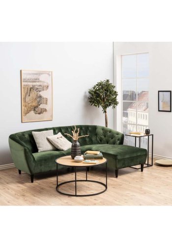 ACT NORDIC Seaford laptop table paper wild Tr (massiv egetr)  3, base metal rough powder coated, matt black, 5 L:43 W:35 H:63 cm