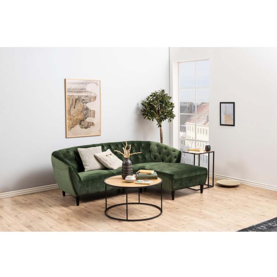 ACT NORDIC Seaford laptop table paper wild Tr (massiv egetr)  3, base metal rough powder coated, matt black, 5 L:43 W:35 H:63 cm