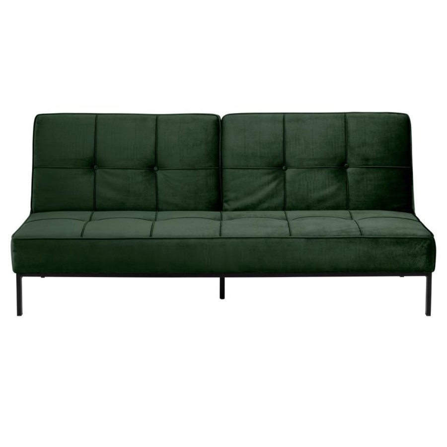 Act Nordic Perugia sovesofa - grn polyester og sort metal