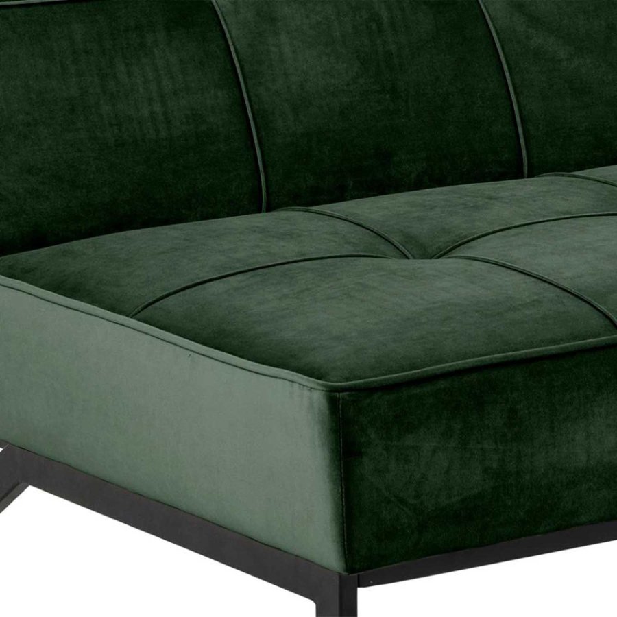 Act Nordic Perugia sovesofa - grn polyester og sort metal