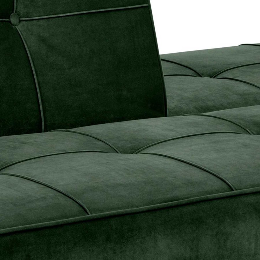 Act Nordic Perugia sovesofa - grn polyester og sort metal