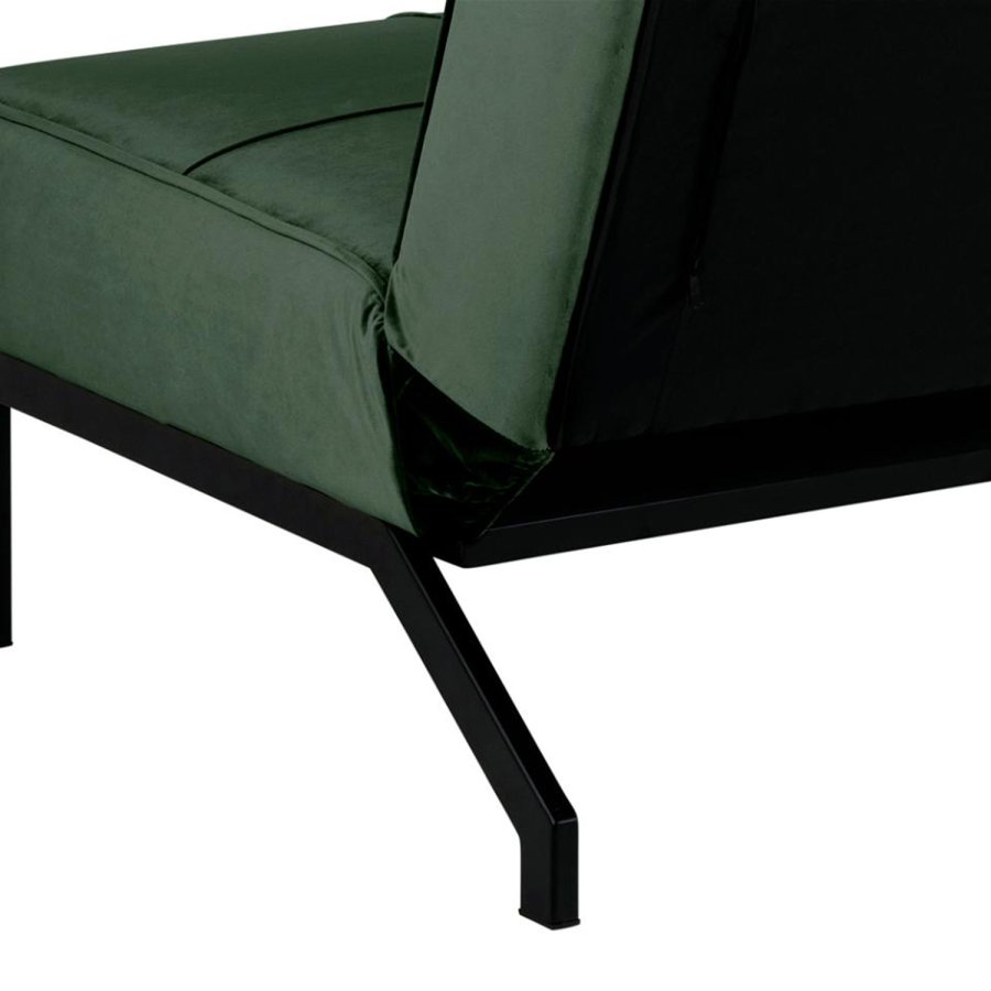 Act Nordic Perugia sovesofa - grn polyester og sort metal