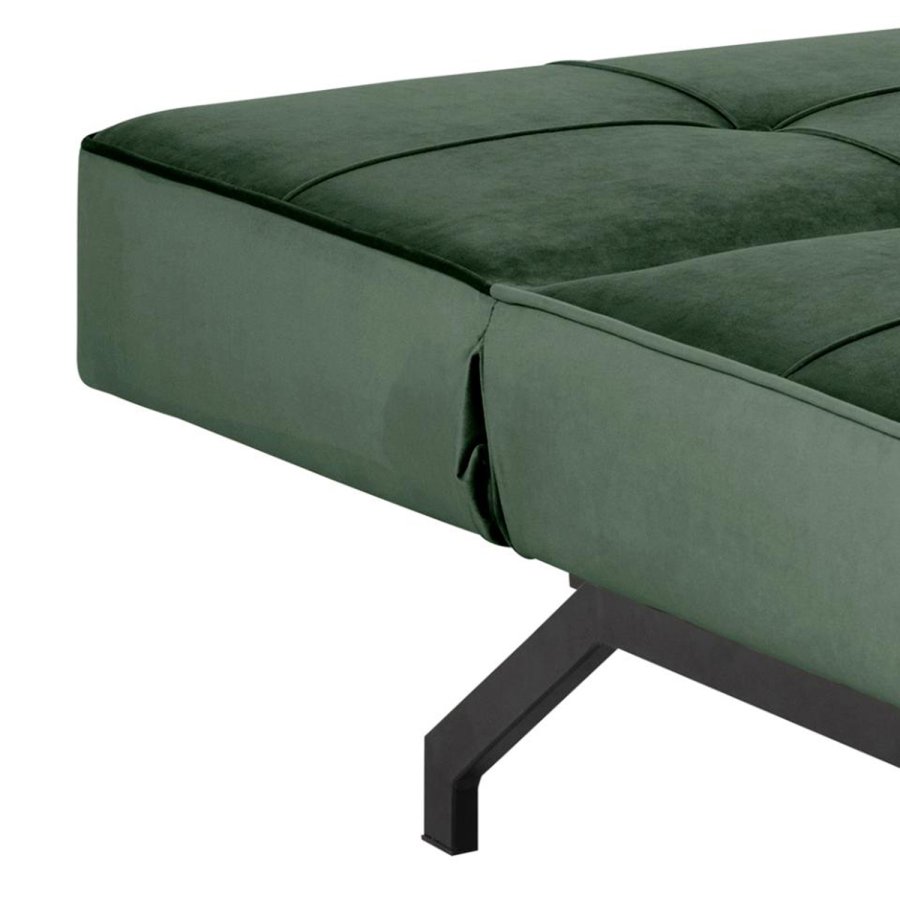 Act Nordic Perugia sovesofa - grn polyester og sort metal