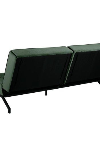 Act Nordic Perugia sovesofa - grn polyester og sort metal