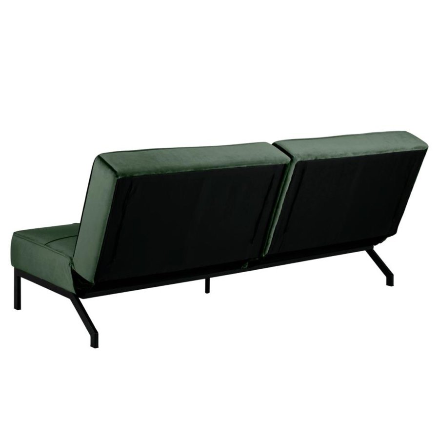 Act Nordic Perugia sovesofa - grn polyester og sort metal