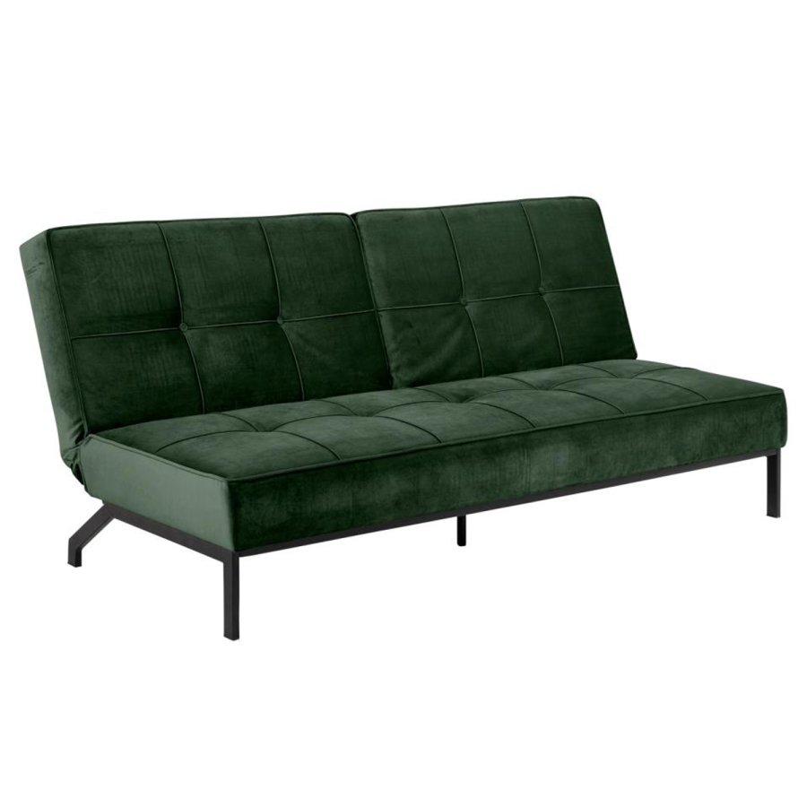 Act Nordic Perugia sovesofa - grn polyester og sort metal