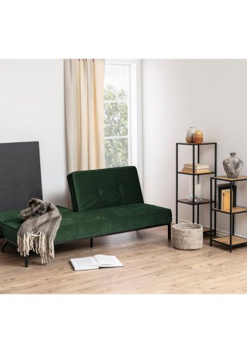 Act Nordic Perugia sovesofa - grn polyester og sort metal