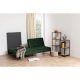 Act Nordic Perugia sovesofa - grn polyester og sort metal
