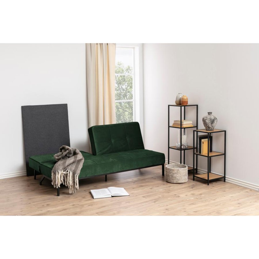 Act Nordic Perugia sovesofa - grn polyester og sort metal