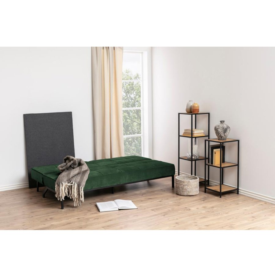 Act Nordic Perugia sovesofa - grn polyester og sort metal
