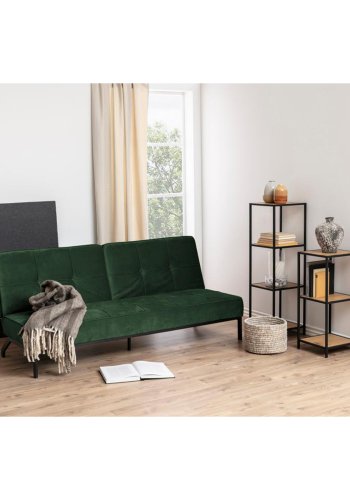Act Nordic Perugia sovesofa - grn polyester og sort metal