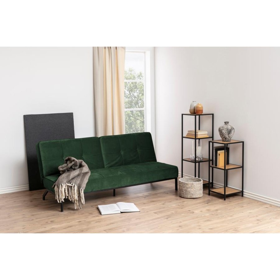 Act Nordic Perugia sovesofa - grn polyester og sort metal