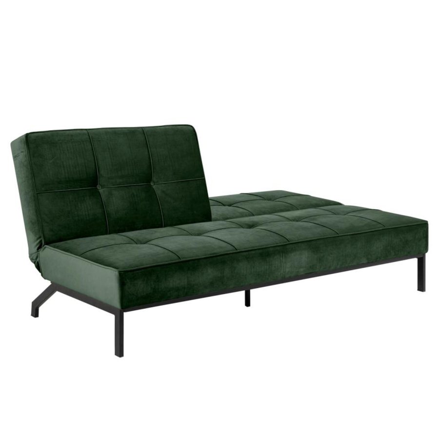 Act Nordic Perugia sovesofa - grn polyester og sort metal