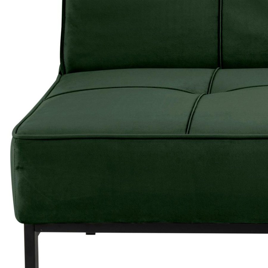 Act Nordic Perugia sovesofa - grn polyester og sort metal