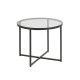 ACT NORDIC Cross sidebord, rund - rgfarvet glas og sort metal (55)