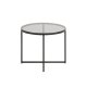 ACT NORDIC Cross sidebord, rund - rgfarvet glas og sort metal (55)