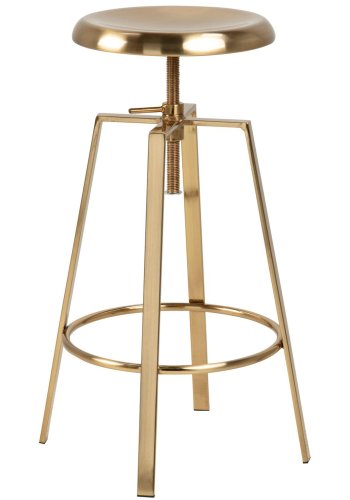 ACT NORDIC Goose barstol, m. fodsttte og justerbar sde - messing metal