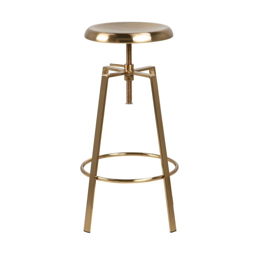 ACT NORDIC Goose barstol, m. fodsttte og justerbar sde - messing metal