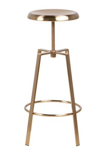 ACT NORDIC Goose barstol, m. fodsttte og justerbar sde - messing metal