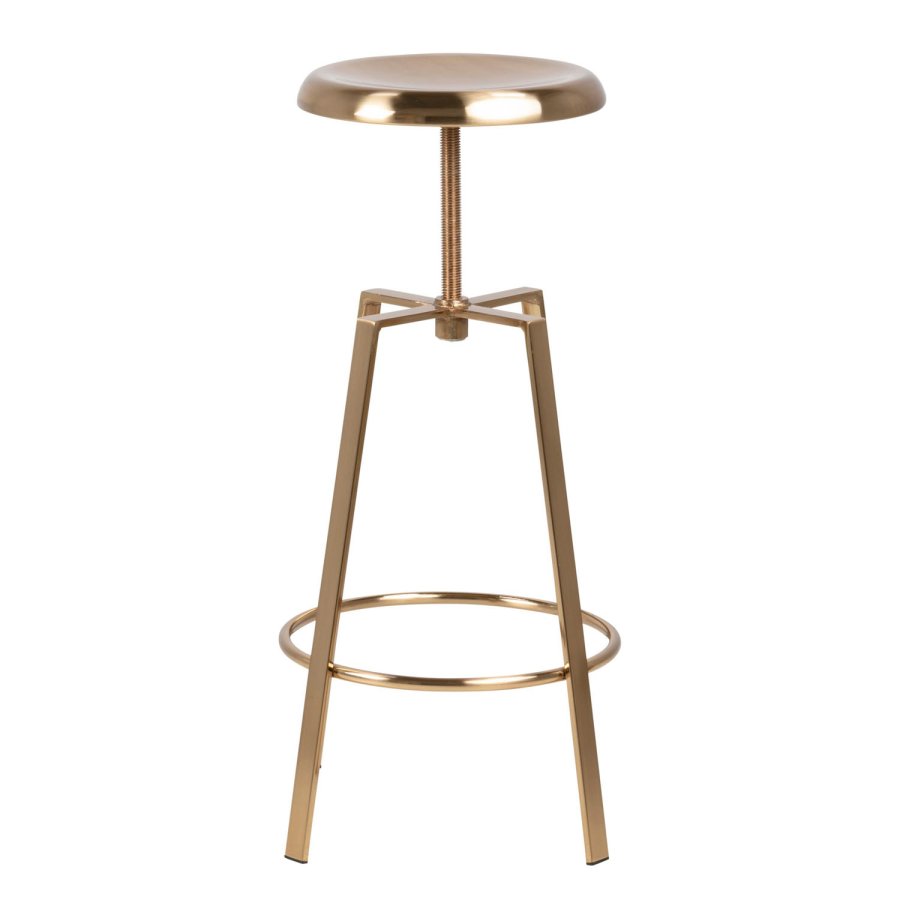 ACT NORDIC Goose barstol, m. fodsttte og justerbar sde - messing metal