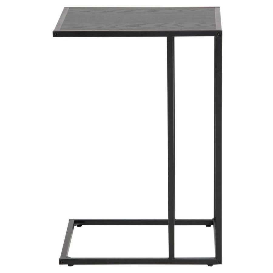 ACT NORDIC Seaford laptop table melamine ash black, base metal rough powder coated matt black L:43 W:35 H:63 cm