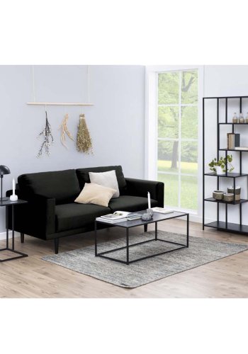 ACT NORDIC Seaford laptop table melamine ash black, base metal rough powder coated matt black L:43 W:35 H:63 cm