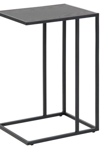 ACT NORDIC Seaford laptop table melamine ash black, base metal rough powder coated matt black L:43 W:35 H:63 cm